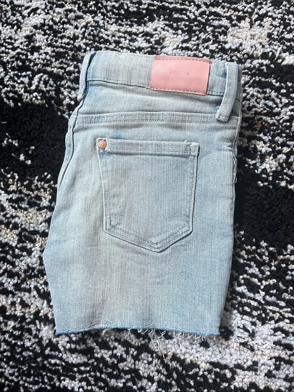 H&M Light Blue Distressed Denim Shorts